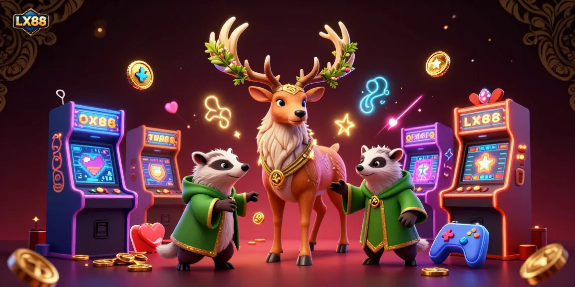 Engage with LX88's vibrant casino atmosphere featuring dazzling characters and dynamic gaming elements.