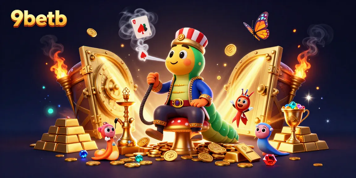 Experience thrilling wins at 9betb with unique symbols and treasures in this vibrant casino scene