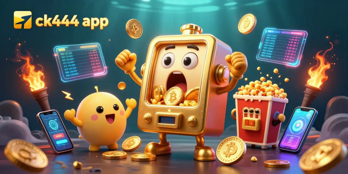 Experience the thrill of the ck444 app with a vibrant 3D jackpot scene showcasing lucky slot themes.