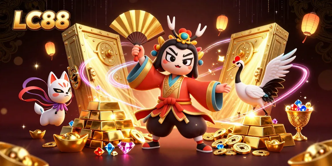 Experience the thrill of LC88 casino games with kabuki warriors and treasure vaults.