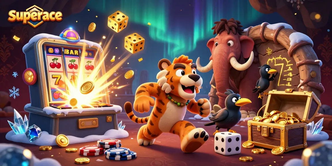 Experience the excitement at superace's virtual casino with vibrant slots and unique characters.