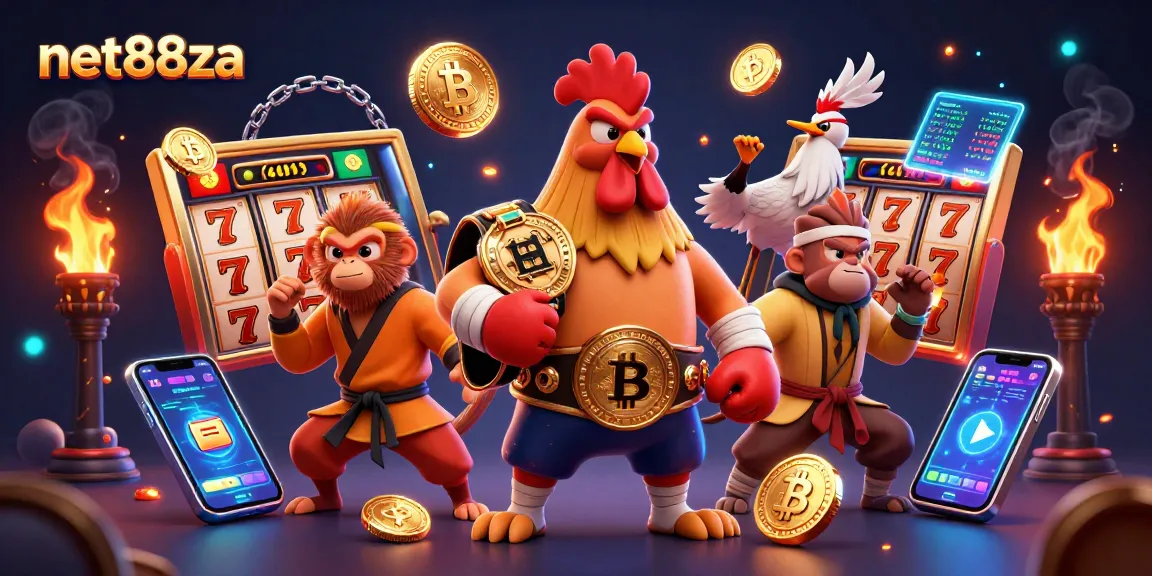 Experience thrilling gameplay with net88za's dynamic online casino, featuring engaging slot machines and lively characters.