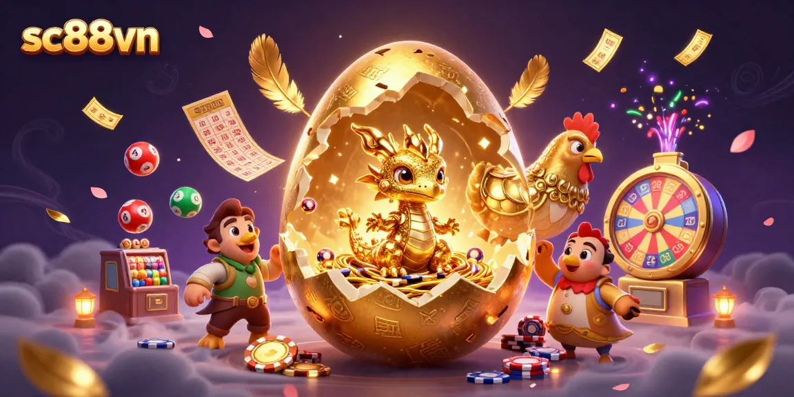Engage in thrilling casino action with sc88vn’s dynamic golden dragon and poker chip scene.