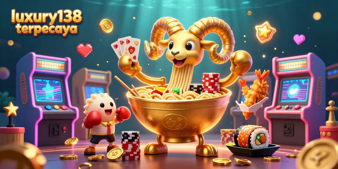 Engage in thrilling gameplay with luxury138 terpecaya, featuring dynamic 3D casino characters and vibrant arcade elements.