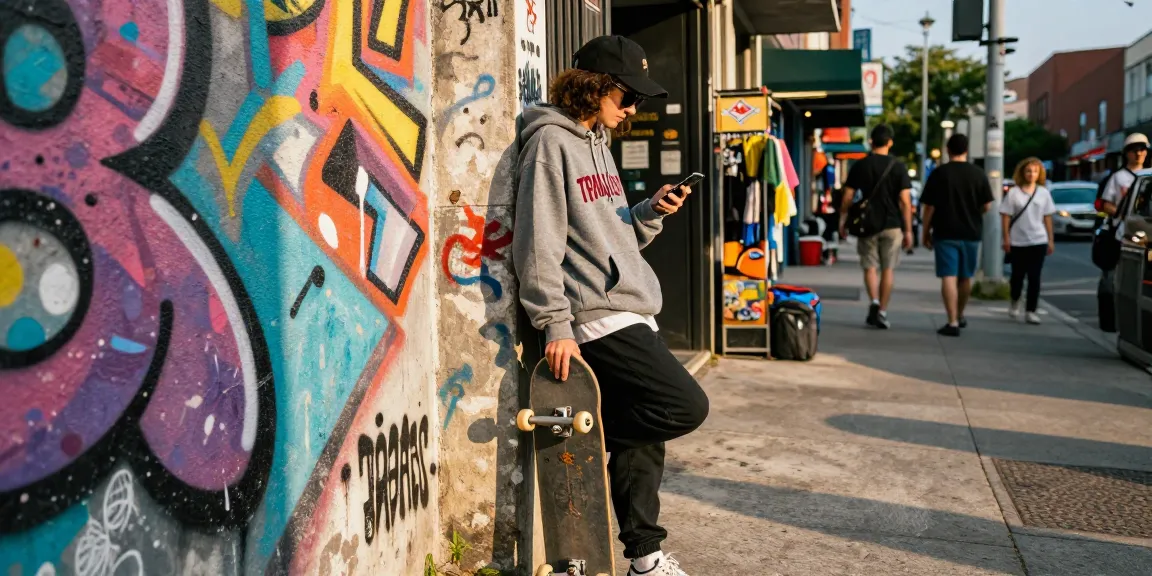 Trapstar Felpa indossata in un'ambientazione urbana, simbolo di stile streetwear contemporaneo