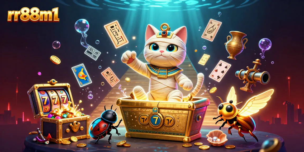 Experience thrilling games at rr88m1 with an Egyptian-themed casino adventure featuring vibrant characters.
