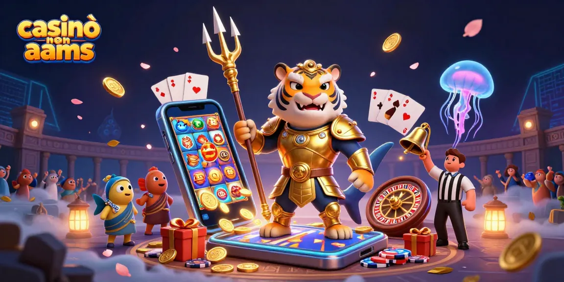 Scena coinvolgente con casinò non aams, gladiatore squalo tigre e dinamici elementi di gioco